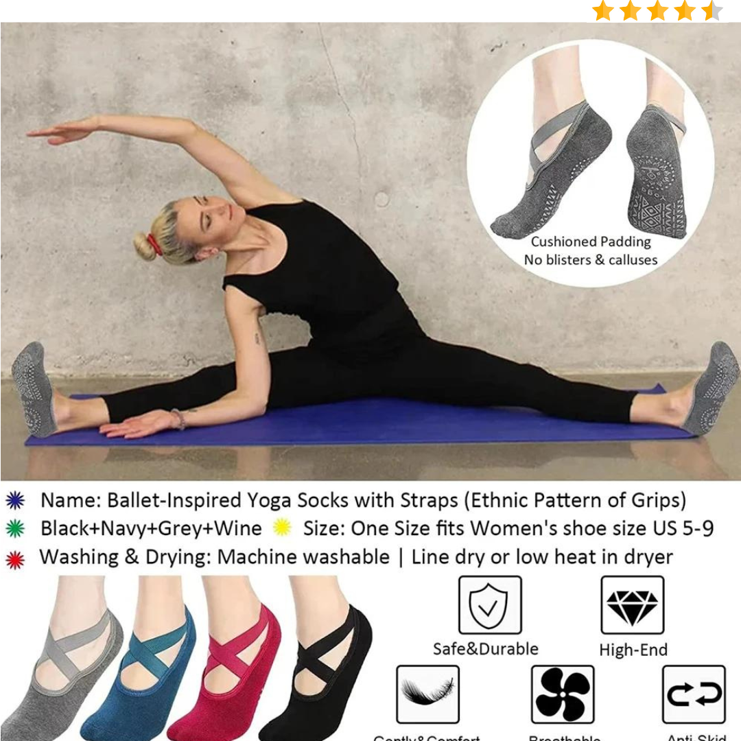Breathable Yoga Socks Silicone Non-Slip Bandage Pilates